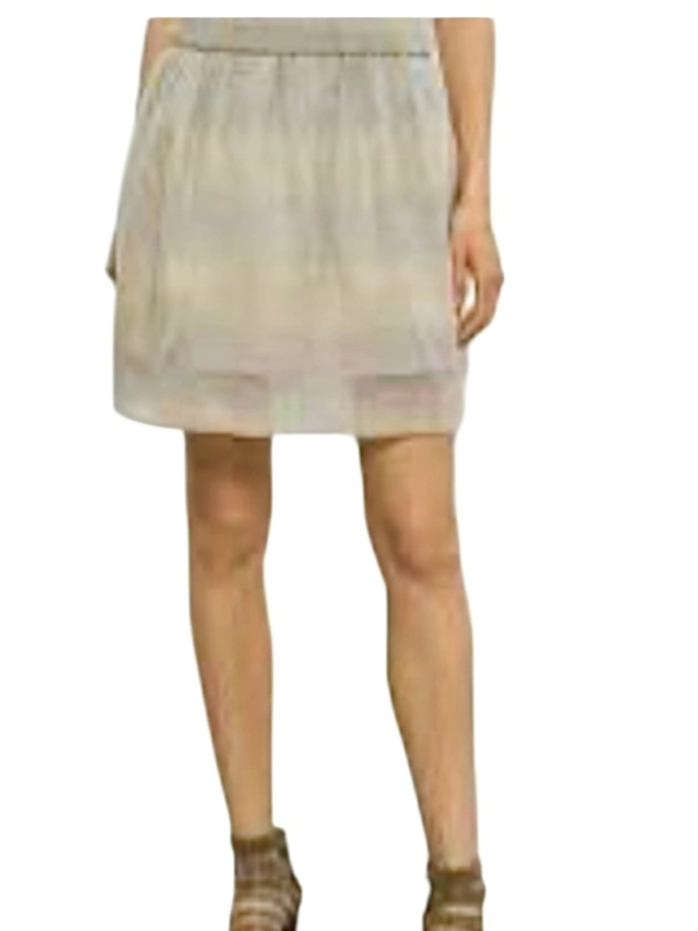 Brunello Cucinelli Vintage Sheer Silk Stripe Mini Skirt